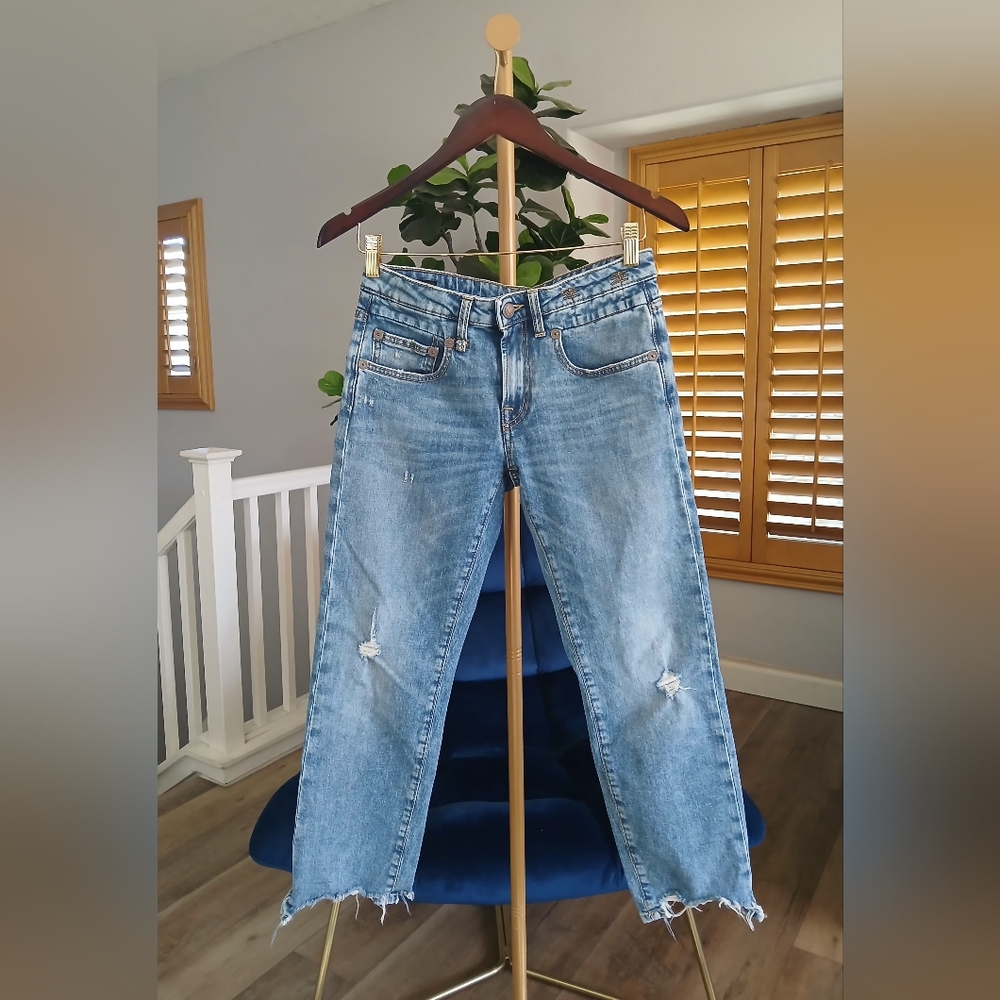 R13 Boy Straight Jeans. Size 26 - Picture 5 of 12